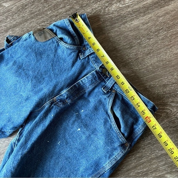 Wrangler Riggs Workwear Jeans Measures 32x32 Blue Denim Hammer Loop. Stain - Picture 14 of 16